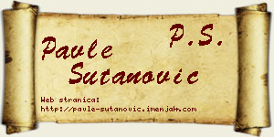 Pavle Šutanović vizit kartica